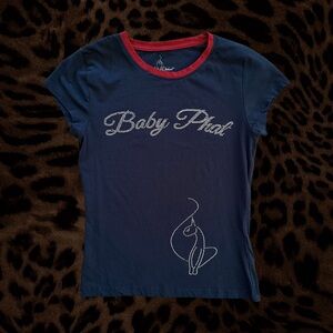 Baby Phat Navy Bedazzled Baby Tee